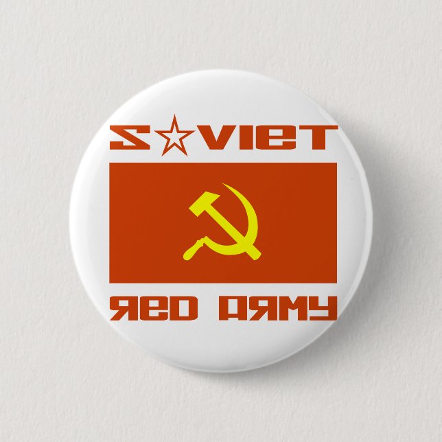 Soviet Red Army Hammer & Sickle Pinback Button (Front)