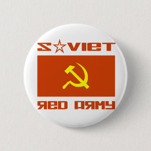 Soviet Red Army Hammer & Sickle Pinback Button