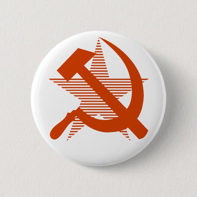 Soviet Red Hammer & Sickle Button (Front)