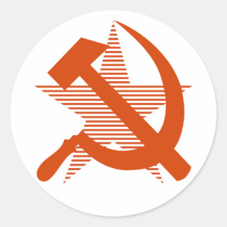 Soviet Red Hammer & Sickle Classic Round Sticker