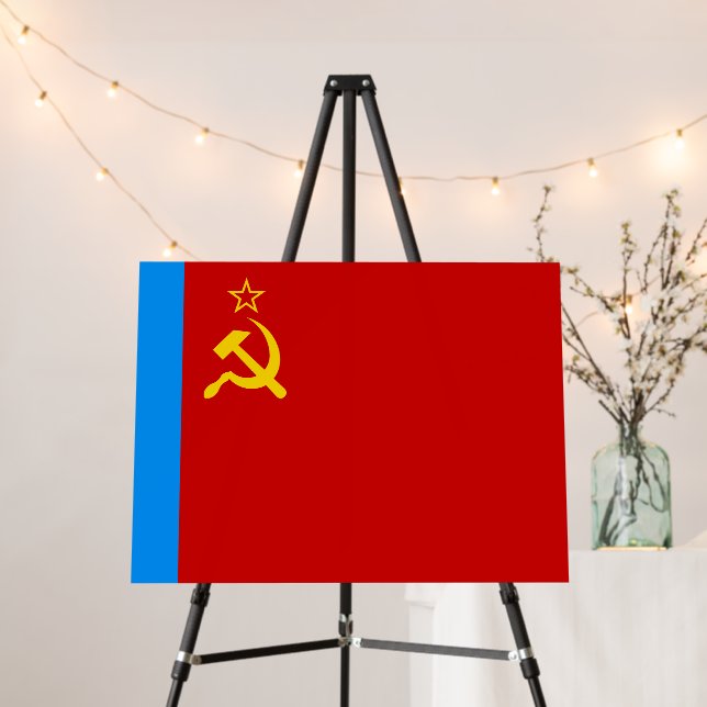 Soviet Russia Flag, USSR, CCCP, Communism, Lenin Foam Board (In Situ (Stand))