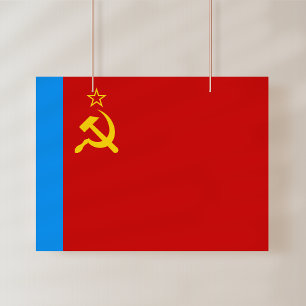 Soviet Russia Flag, USSR, CCCP, Communism, Lenin Photo Print