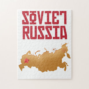 Soviet Russia Vintage Travel Poster Jigsaw Puzzle