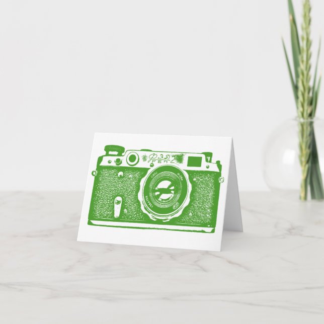 Soviet Russian Camera - Avocado Card (Front)