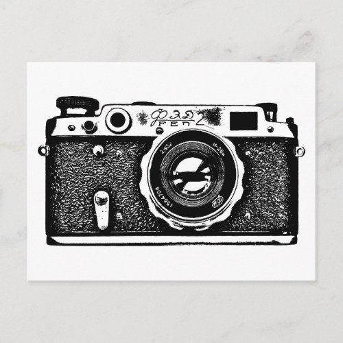 Soviet Russian Camera _ Black Postcard