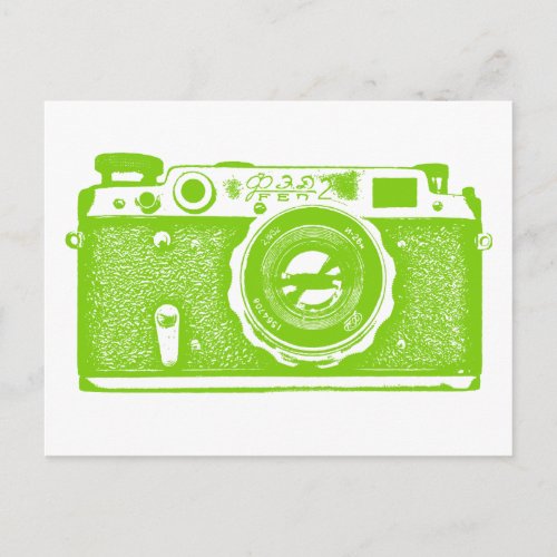 Soviet Russian Camera _ Martian Green Postcard