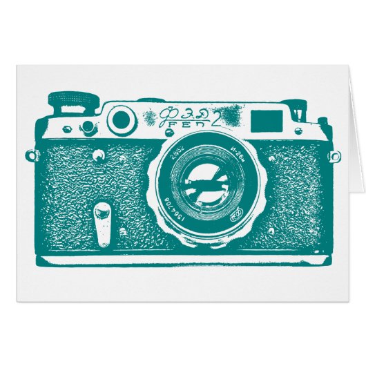 Soviet Russian Camera - Med Dk Cyan Cards (Front Horizontal)