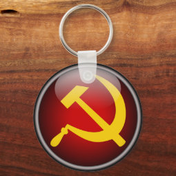 Soviet Russian Hammer and Sickle Keychain | Zazzle