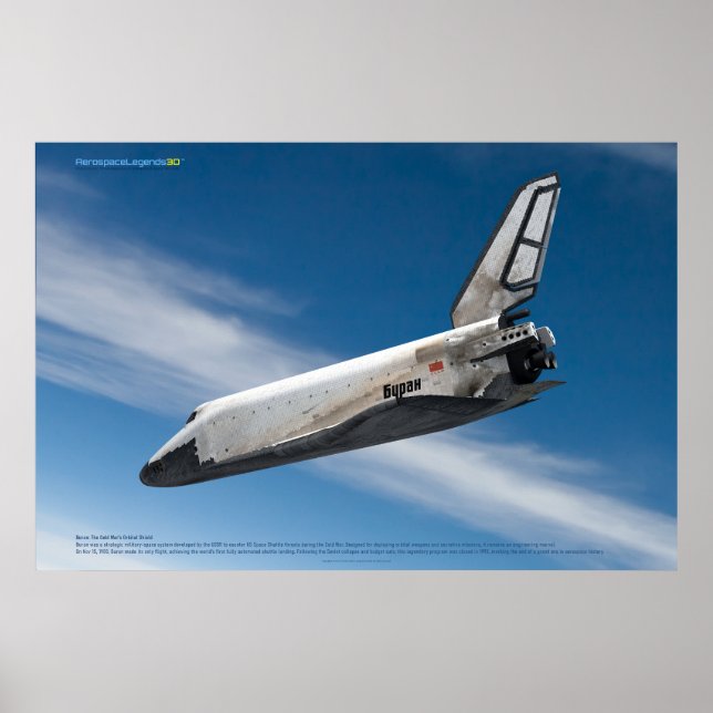 Soviet Space Icon: Buran Reentry Poster (Front)