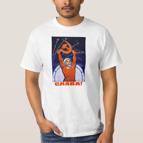 Soviet Space Propaganda Poster Shirt