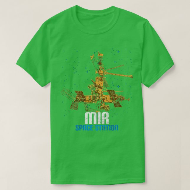Soviet Space Station Mir 3 T-Shirt (Design Front)