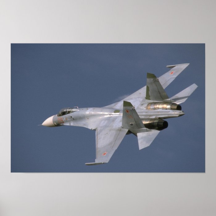 Soviet SU 27 In Flight Print