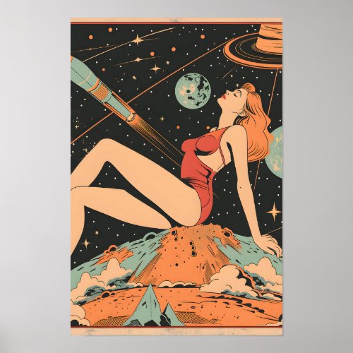 Soviet Themed Woman On World Poster