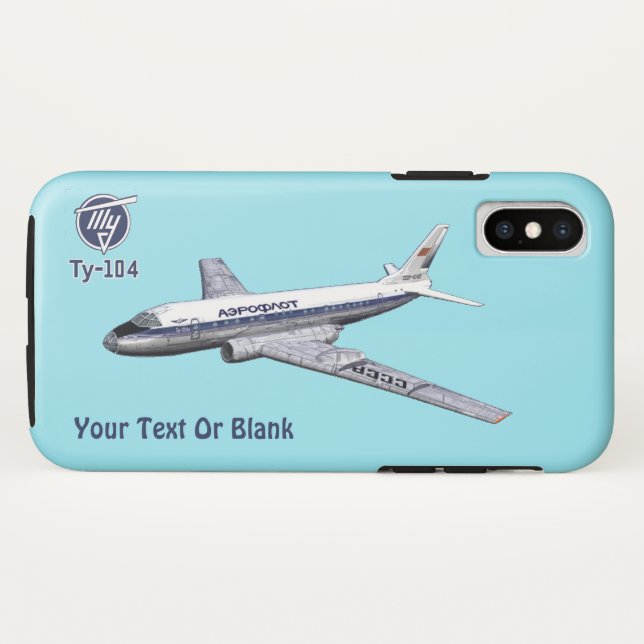Soviet Tupolev (Туполев) Tu-104 Airliner Case-Mate iPhone Case (Back (Horizontal))