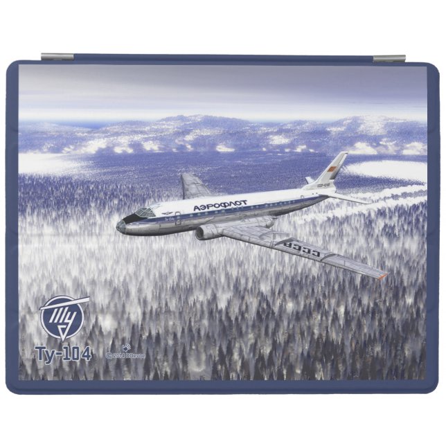 Soviet Tupolev (Туполев) Tu-104 Over Siberia iPad Smart Cover (Horizontal)