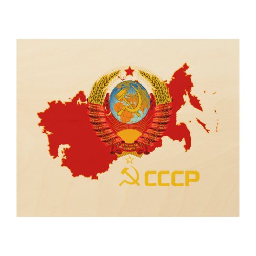 Soviet Union _ CCCP Wood Wall Art