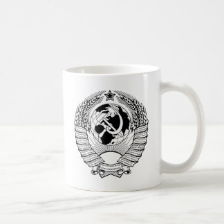 Soviet Union Coat of Arms Black & White Coffee Mug