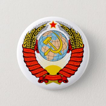 Soviet Union Emblem With Cccp Pinback Button by abbeyz71 at Zazzle