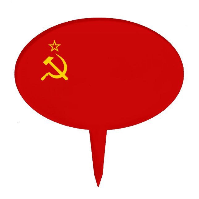 Soviet Union Flag Cake Topper (Front)