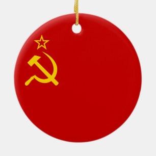 Soviet Union Flag Ceramic Ornament