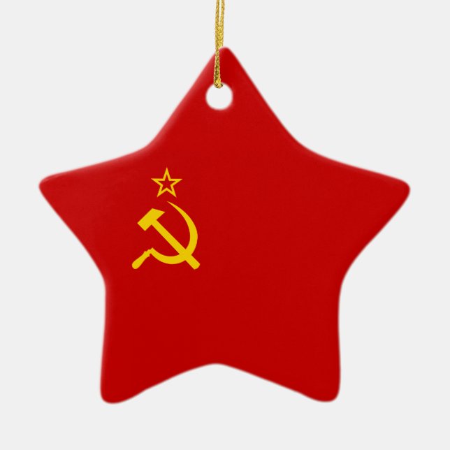 Soviet Union Flag Ceramic Ornament (Front)