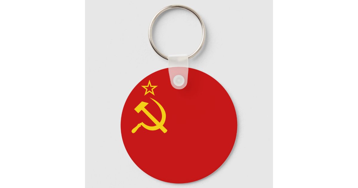 Soviet Union Flag Keychain | Zazzle