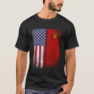 Soviet Union Flag Socialist Hammer Sickle Cccp Uss T-Shirt