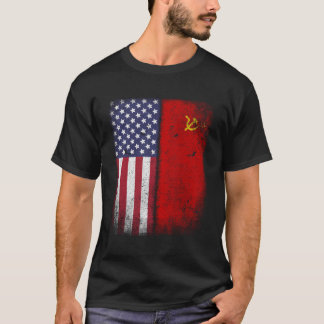 Soviet Union Flag Socialist Hammer Sickle Cccp Uss T-Shirt