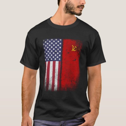 Soviet Union Flag Socialist Hammer Sickle Cccp Uss T_Shirt
