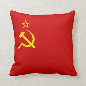 Soviet Union Flag Throw Pillow by electrosky at Zazzle