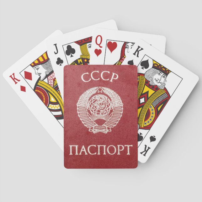 Soviet Union Passport Poker Cards (Back)