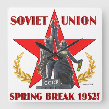 Soviet Union Spring Break 1952 Square Wall Clock by ThenWear at Zazzle