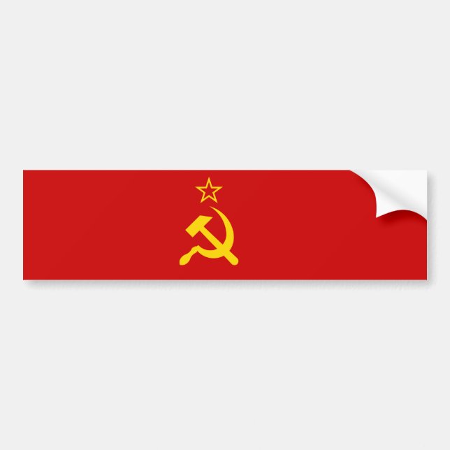 Soviet Union (USSR) (Communist Hammer and Sickle) Bumper Sticker (Front)