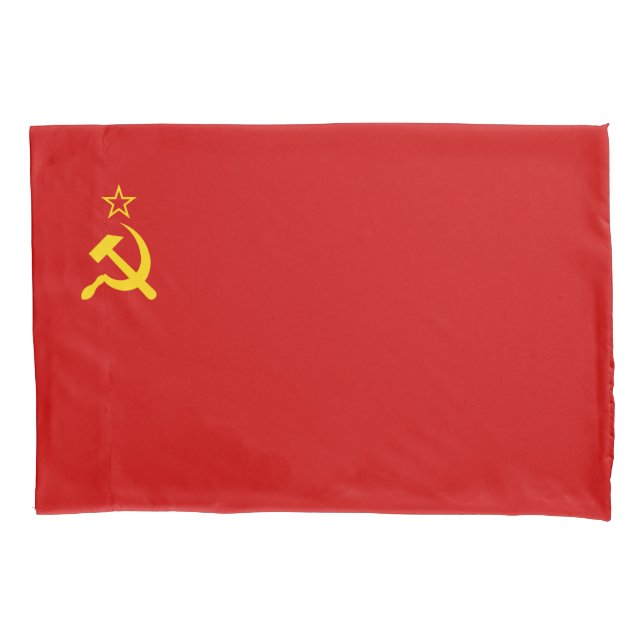 Soviet Union (USSR) (Communist Hammer and Sickle) Pillow Case (Front-Left)