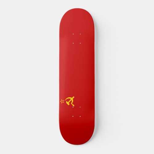 Soviet Union USSR Communist Hammer and Sickle Skateboard