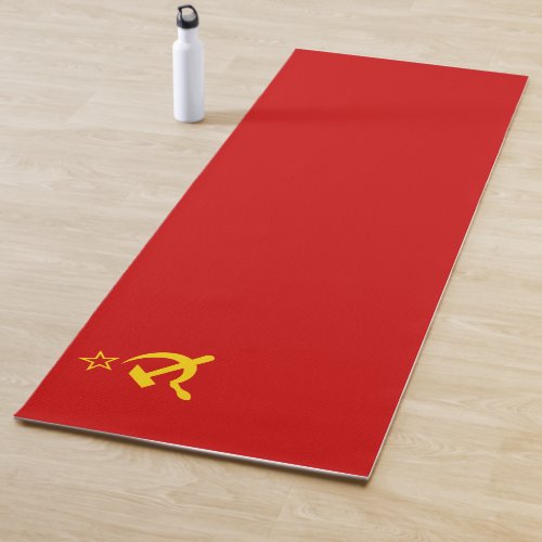 Soviet Union USSR Communist Hammer and Sickle Yoga Mat