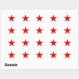 Soviet USSR Communist Military Red Star   Classic Round Sticker
