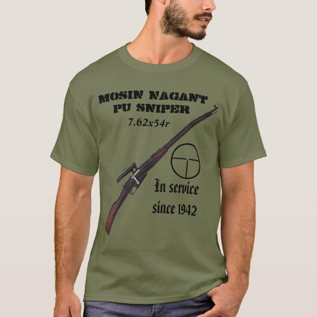Soviet ww2 Mosin Nagant Sniper T Shirt ! (Front)