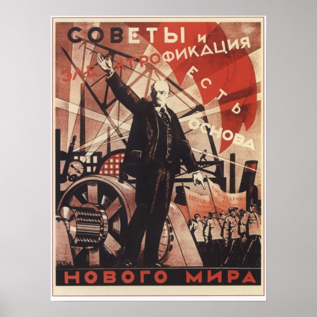 Soviets and Electricity Poster (Front)
