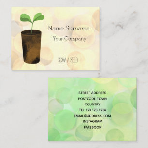 Sow a seed business card