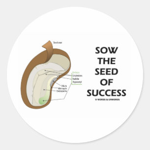 Sow The Seed Of Success (Seed Anatomy Humor) Classic Round Sticker