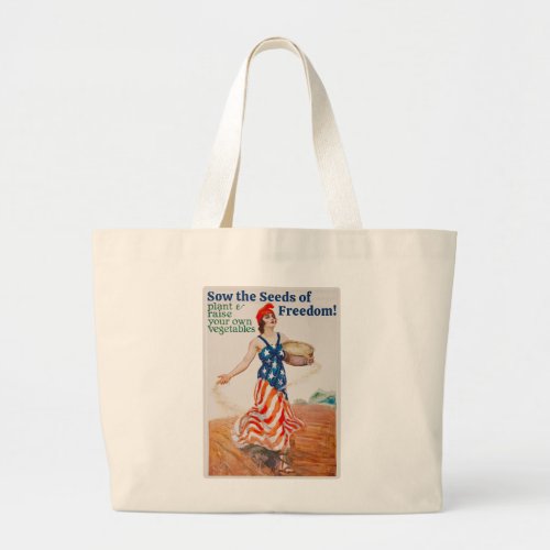 Sow the Seeds of Freedom jumbo tote bag