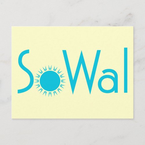 SoWal South Walton County with Sun Postcard
