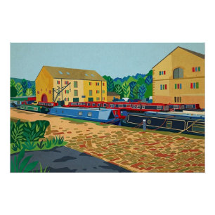 Sowerby Bridge Canal Basin Art Poster