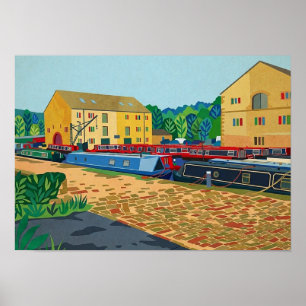 Sowerby Bridge Canal Basin Art Poster