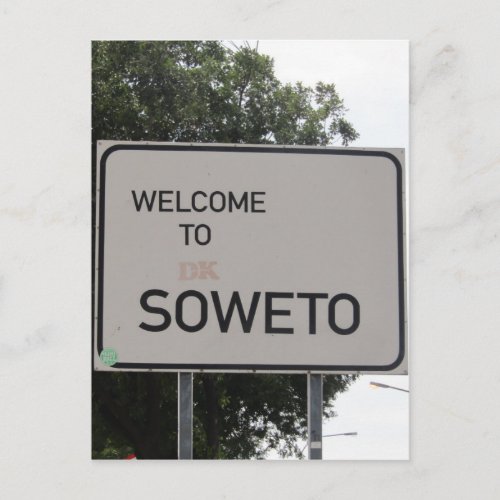 soweto welcome sign postcard