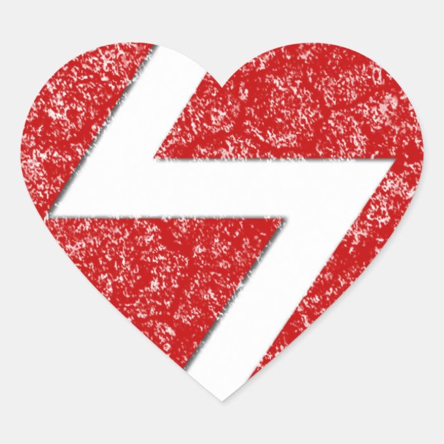 Sowilo Rune Heart Sticker (Front)