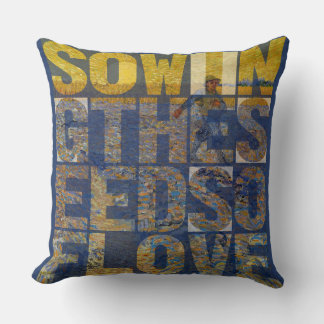 Sowing the Seeds of Love Throw Pillow
