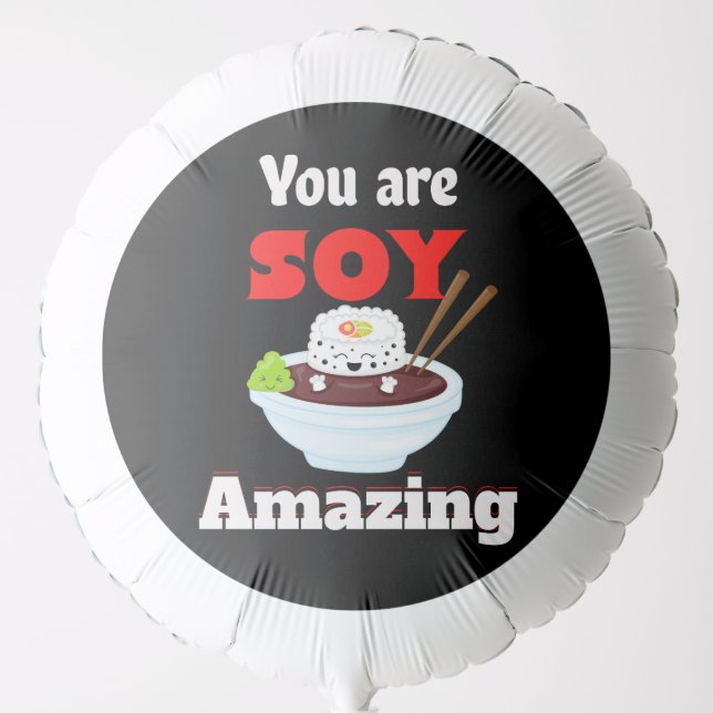 Soy amazing Kawaii Sushi Balloon (Front)
