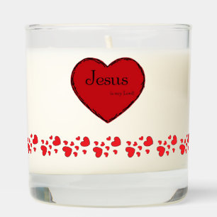 Soy candle in a glass vessel, vanilla